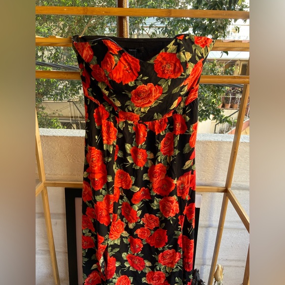 FOREVER 21 Floral Strapless Dress. Size- S - Picture 4 of 12